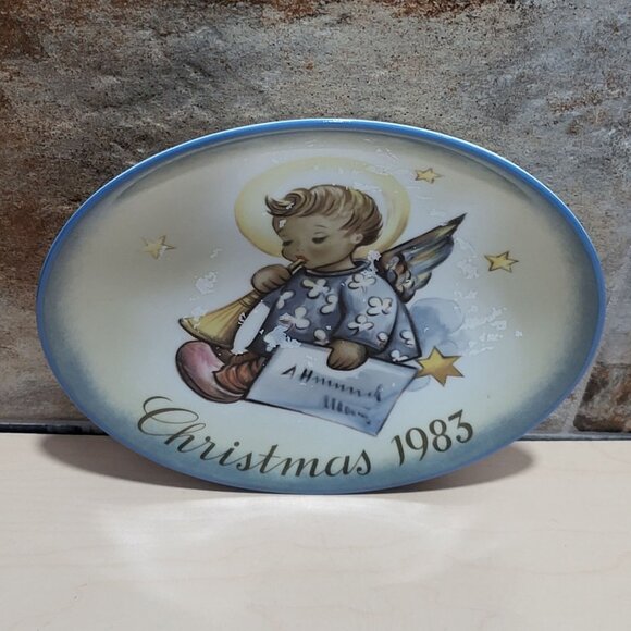 Schmid Hummel Christmas Day 1983 Angelic Messenger Decorative Wall Hanging Plate - Picture 3 of 11
